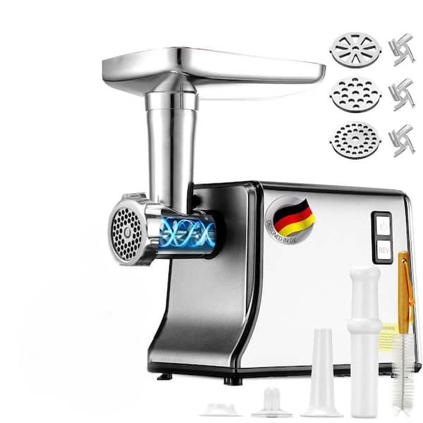 Electric Meat Grinder w/ 3500W German Motor, SUS304 Blade & Plate, 3-Second Fast Grinding, Perfect for Home Use (GRAY)