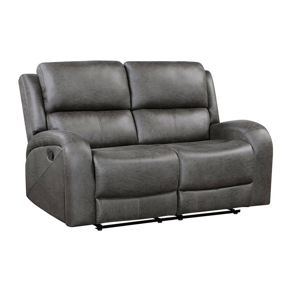 Lazzara Venture 61.5 in. W Gray Microfiber 2-Seater Manual Double