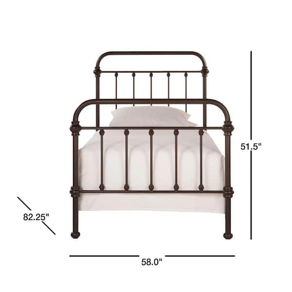 Homesullivan Calabria Antique Brown, Old Iron Bed Frames Twin