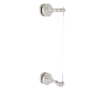 Pacific Grove Collection 12 Inch Single Side Shower Door Pull with Twisted Accents in Satin Nickel