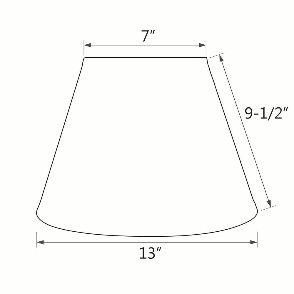 White Pleated Tetoron Cotton Empire Lamp Shade, 13"