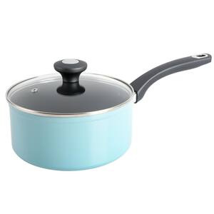 Everyday Bowcroft 3 qt. Aluminum Saucepan with Lid in Dusty Blue