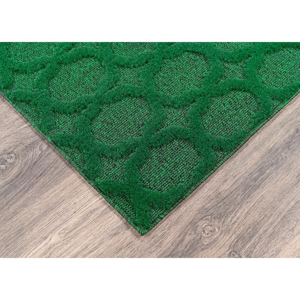 Garden Trellis Green 6 ft. x 6 ft. Square Indoor/Outdoor Area Rug