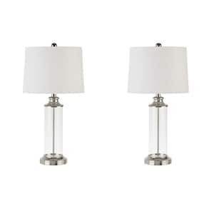 Clarity 26 in. Silver Table Lamp