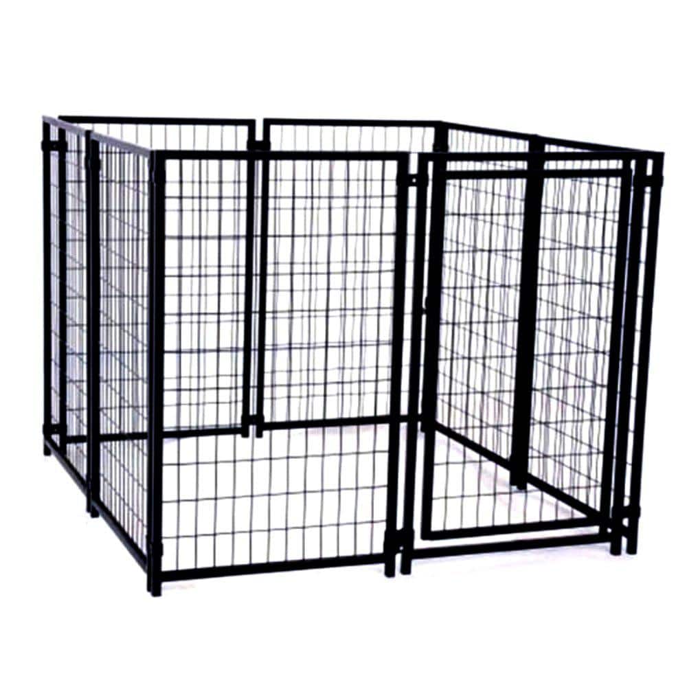 ALEKO Black Heavy Duty Metal Pet Kennel 5x5x4 ft