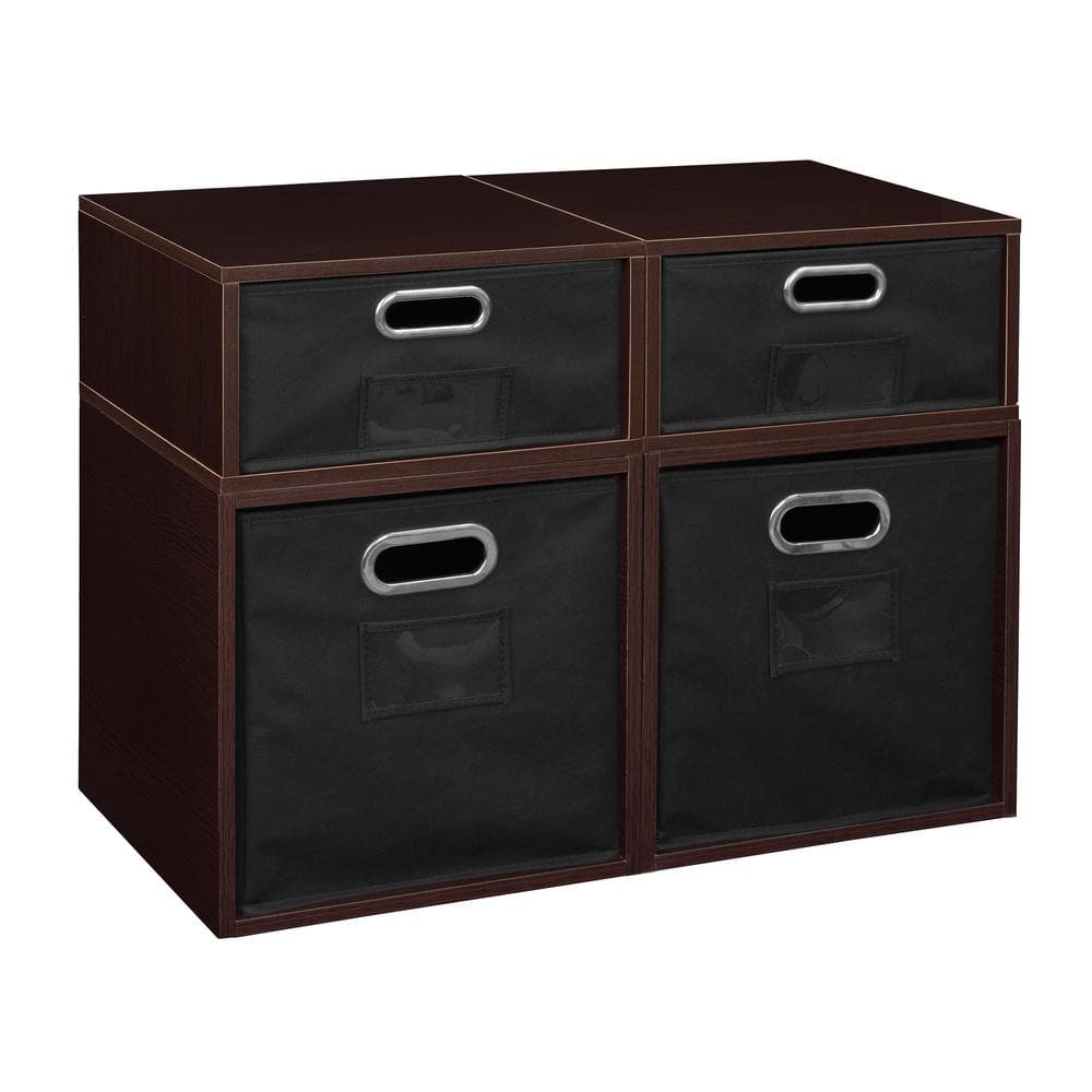 19.5 in. H x 26 in. W x 13 in. D Wood 4- Cube Organizer