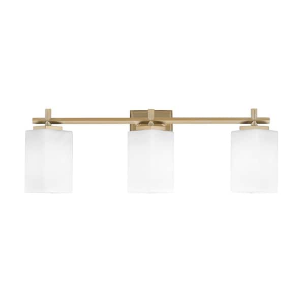 SCOTT LIVING Toffino 26 in. W x 8.875 in. H 3-Light Satin