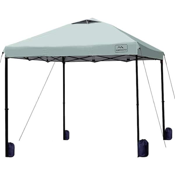 9.5 ft. W x 9.5 ft. L x 9 ft. H Gray Green Pop Up Commercial Canopy Tent