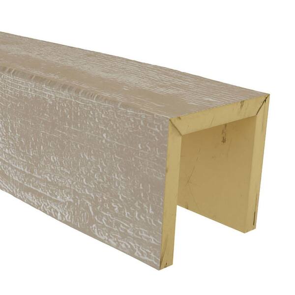 Ekena Millwork Sample 6 In X 6 In X 12 In 3 Sided U Beam Rough Sawn White Washed Endurathane Faux Wood Ceiling Beam Premium Bmrswh Sample The Home Depot