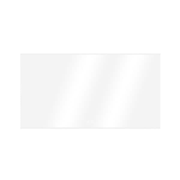 Aosspy Modern 60 in. W x 31.5 in. H Large Rectangular Frameless Anti-Fog Wall LED Bathroom Vanity Mirror in Silver