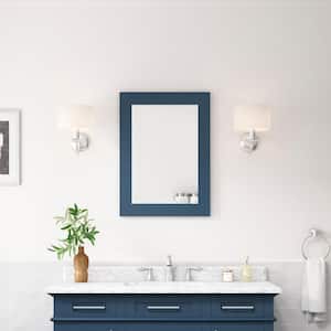 Sonoma 22 in. W x 30 in. H Rectangular Framed Wall Mount Bathroom Vanity Mirror in Midnight Blue