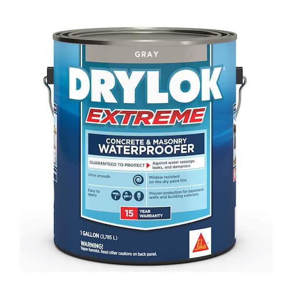 DRYLOK Extreme 1 gal. 219 Gray Flat Latex Interior/Exterior Concrete Sealer Basement and Masonry Waterproofer