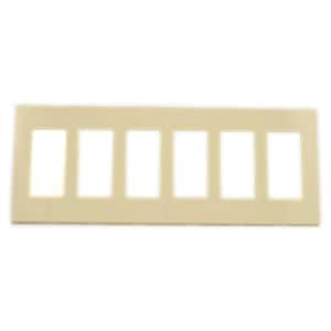 6-Gang Ivory Decora/Rocker Polycarbonate Standard Screwless Wall Plate (1-Pack) 80326-SI