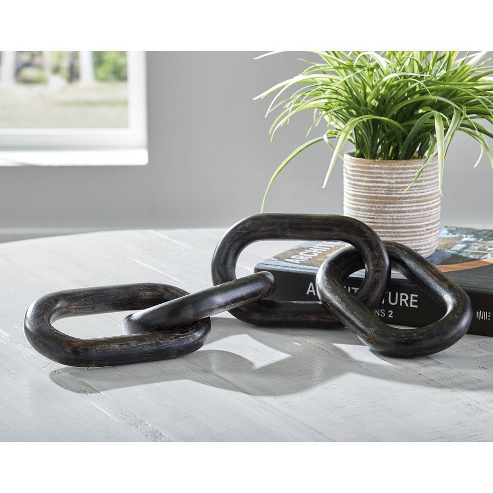 Signature DESIGN BY ASHLEY Mardelby Black 24 in. x 3 in. Interlock ...