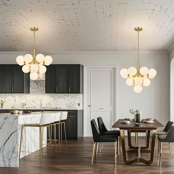 ZHLWIN Home Lighting 40w 13Light 24. 81in Modern Gold Glass Semi