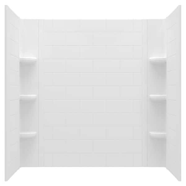 STERLING STORE+ 5 ft. Right-Hand Drain Rectangular Alcove Bathtub with Wall  Set and 12-Piece Accessory Set in White 71171720-0-12 - The Home Depot