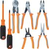 Electricians 9 in. Dipped Grip Lineman's Pliers w/Wire Stripper, Work  Pouch, and Screwdriver Tool Set (9 Piece)