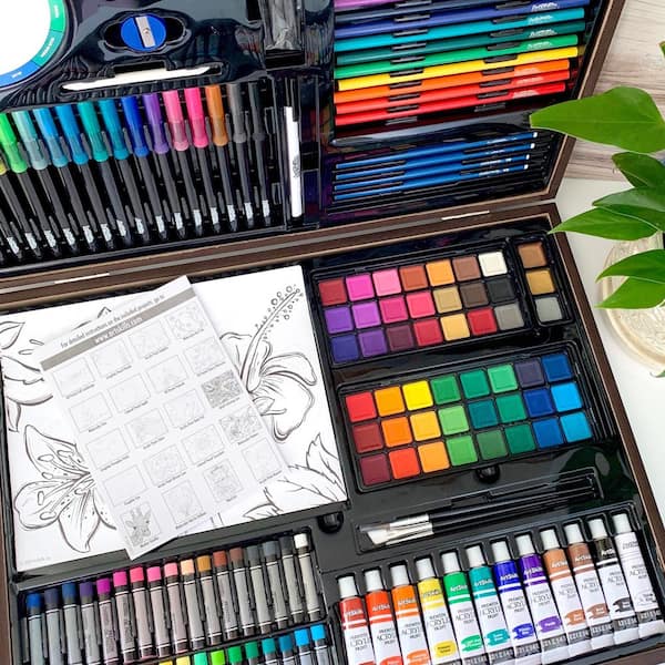 Have a question about ArtSkills Complete Art Essentials Kit with Portable  Wood Case for Drawing and Painting (200+ Pieces)? - Pg 1 - The Home Depot