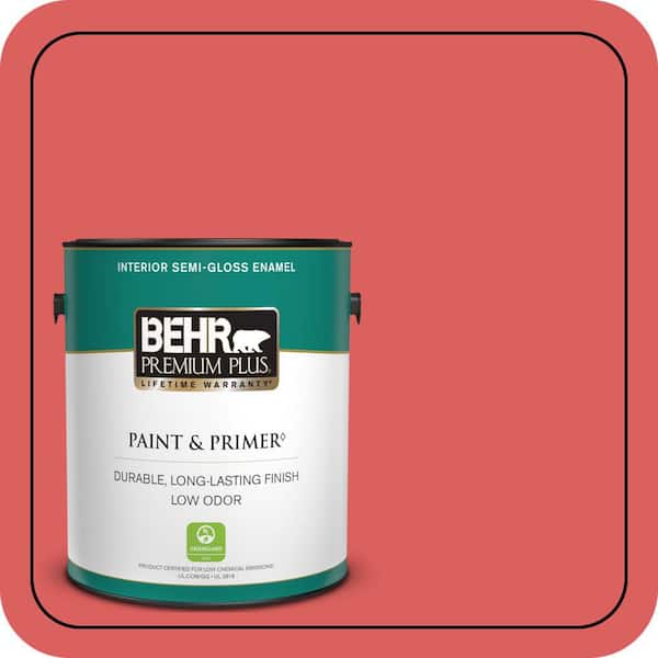 BEHR PREMIUM PLUS 1 gal. #P170-5 Roulette Semi-Gloss Enamel Low Odor Interior Paint & Primer