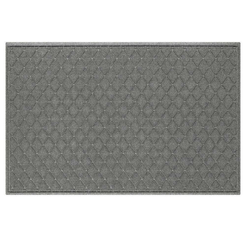 Waterhog Argyle Medium Gray 45 in. x 70 in. PET Polyester Indoor Outdoor Estate Mat price history on PriceWatchPro