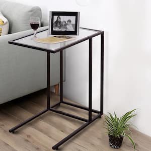 22in Coffee 25.5 Height Rectangle Glass End Table
