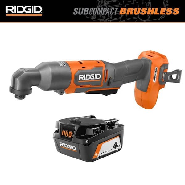 18V SubCompact Brushless Cordless Right Angle Impact Driver and 18V 4.0 Ah Battery Combo