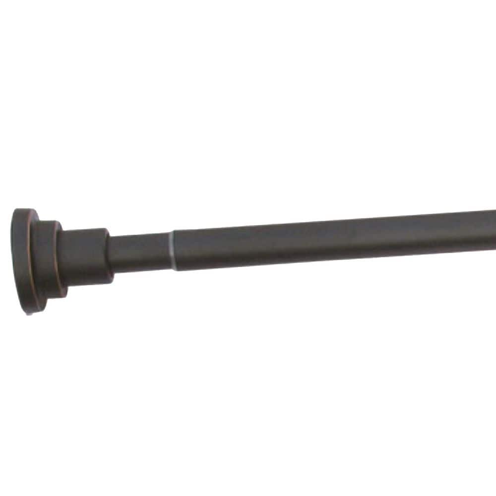 72" Oil Rubbed Bronze Adjustable Straight Tension Shower Rod