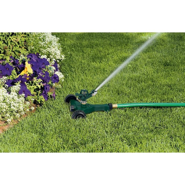 Adjustable Zinc Impact Sprinkler on Wheeled Base