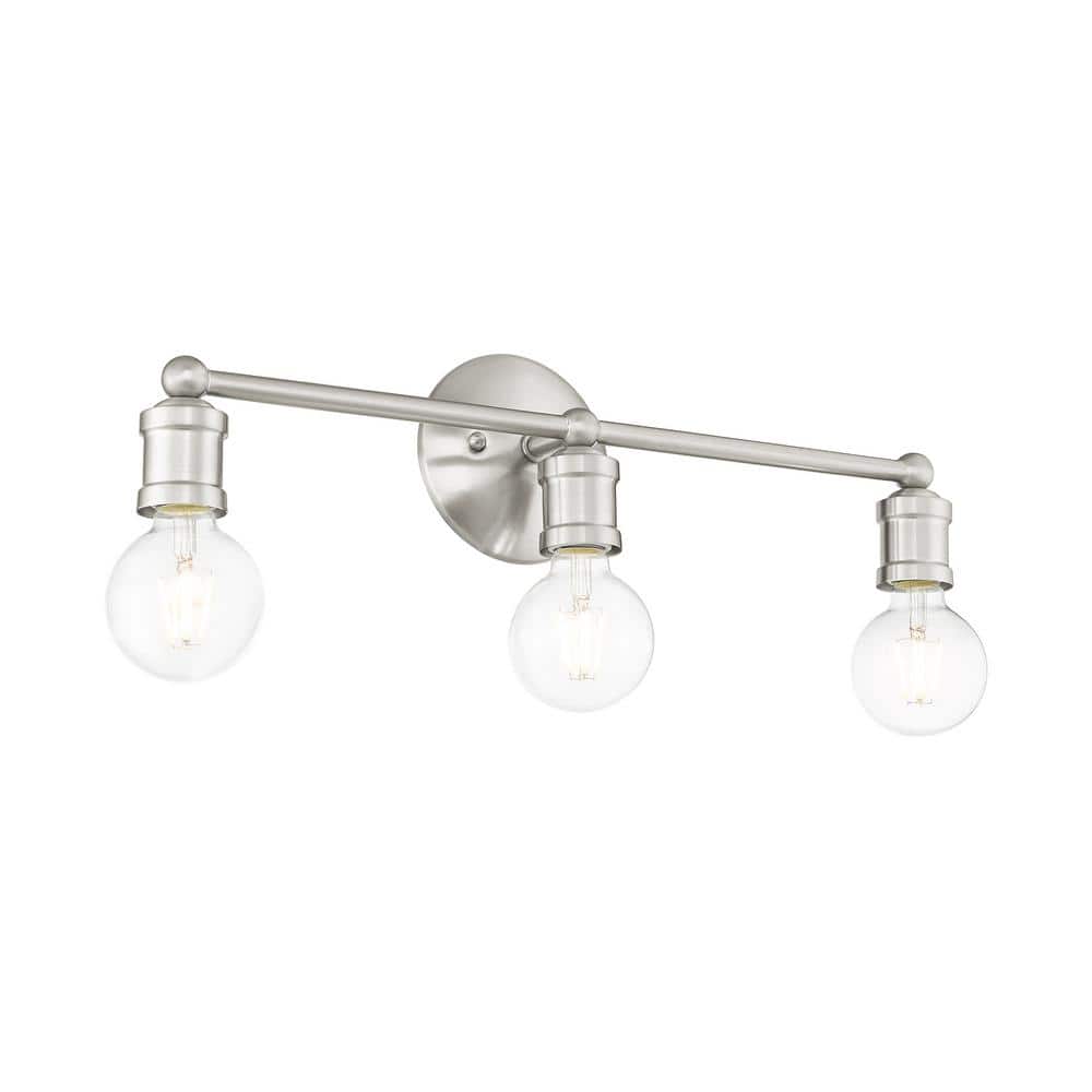 Lansdale Brushed Nickel 3-Light Vanity Sconce with Dimmable Lights