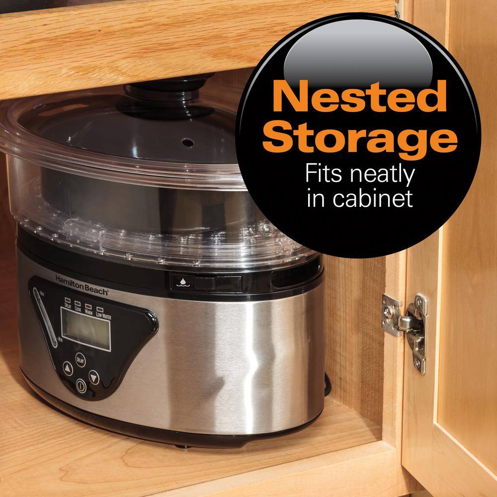 Hamilton Beach 5.5 Quart Digital Stainless Steel Food Steamer