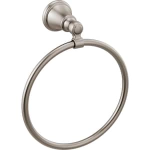 Woodhurst Wall Mount Round Closed Towel Ring Bath Hardware Accessory in Stainless Steel