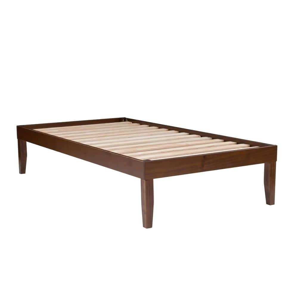 Pheba Brown Walnut Wood Frame Twin Platform Bed price history on PriceWatchPro
