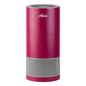 HP400 104 sq. ft. Round Tower Air Purifier for Allergy and Asthma Relief in Merlot and Silver