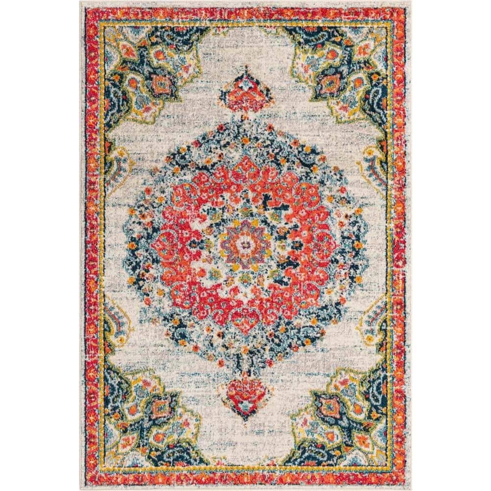 Penrose Alexis Ivory 5 ft. 3 in. x 7 ft. 7 in. Area Rug price history on PriceWatchPro
