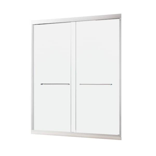 WEGATE 56 60 in. x 72 in. Chrome Aluminum Finish Adjustable Trimmable