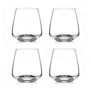 Hand Blown Stemless Wine Glasses 13.5 oz Classic Design Stable and Versatile Barware (Set of 4)