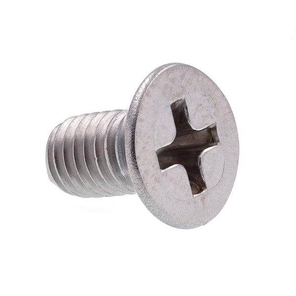 Prime-Line #10-32 x 3/8 in. Grade 18-8 Stainless Steel Phillips Drive Flat Head Machine Screws (25-Pack)