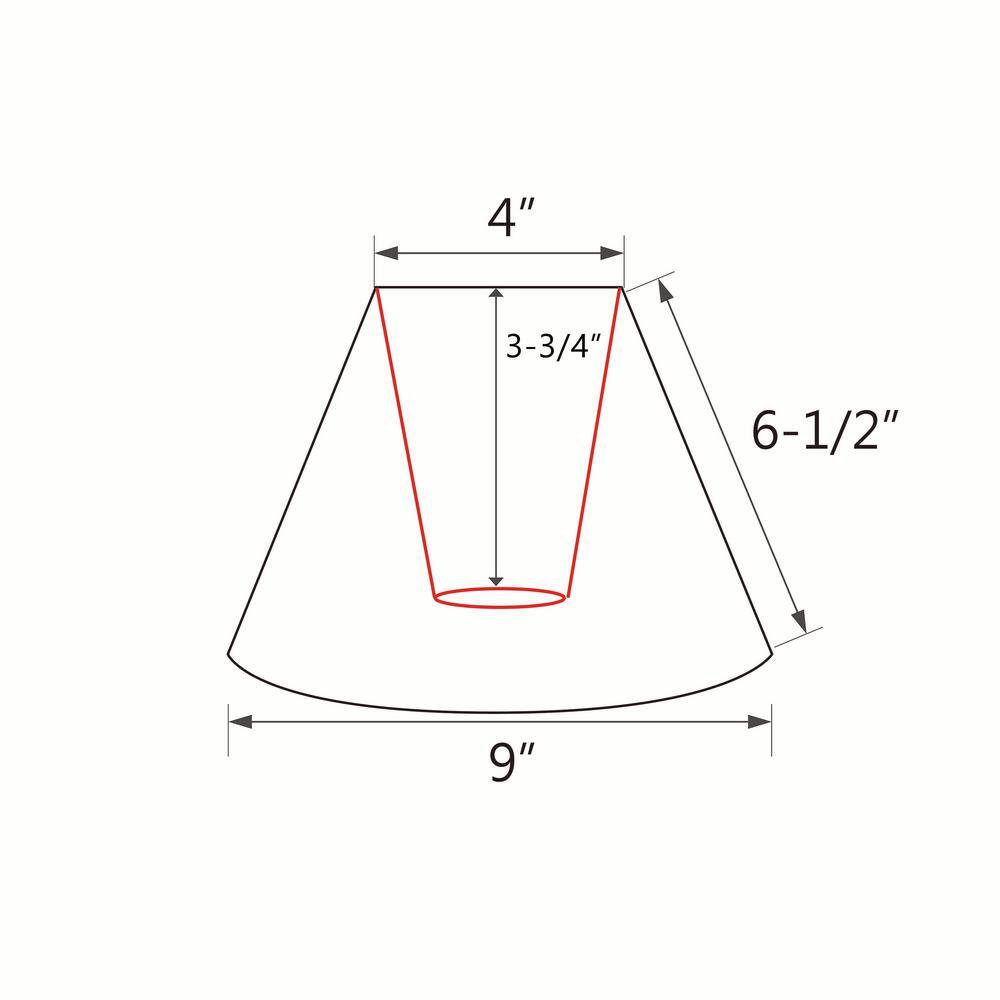 Off-White Cotton Empire Lamp Shade 9-inch