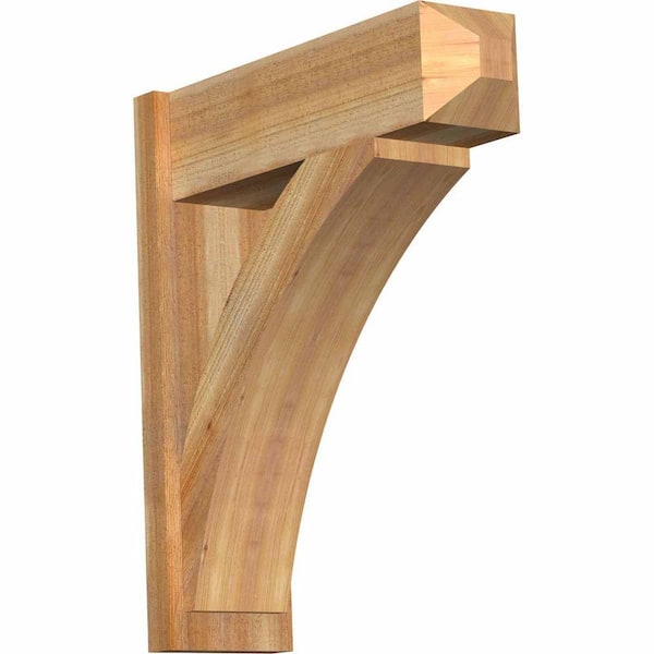 Ekena Millwork 8 in. x 30 in. x 26 in. Thorton Craftsman Rough Sawn Western Red Cedar Outlooker