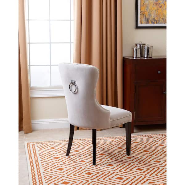 DEVON & CLAIRE Versailles Velvet Dining Chair Ivory (Set of 2)