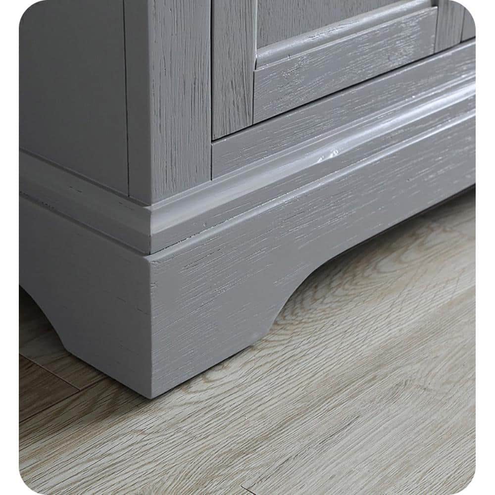 Windsor 24" Gray Solid Wood Freestanding Bathroom Vanity Cabinet