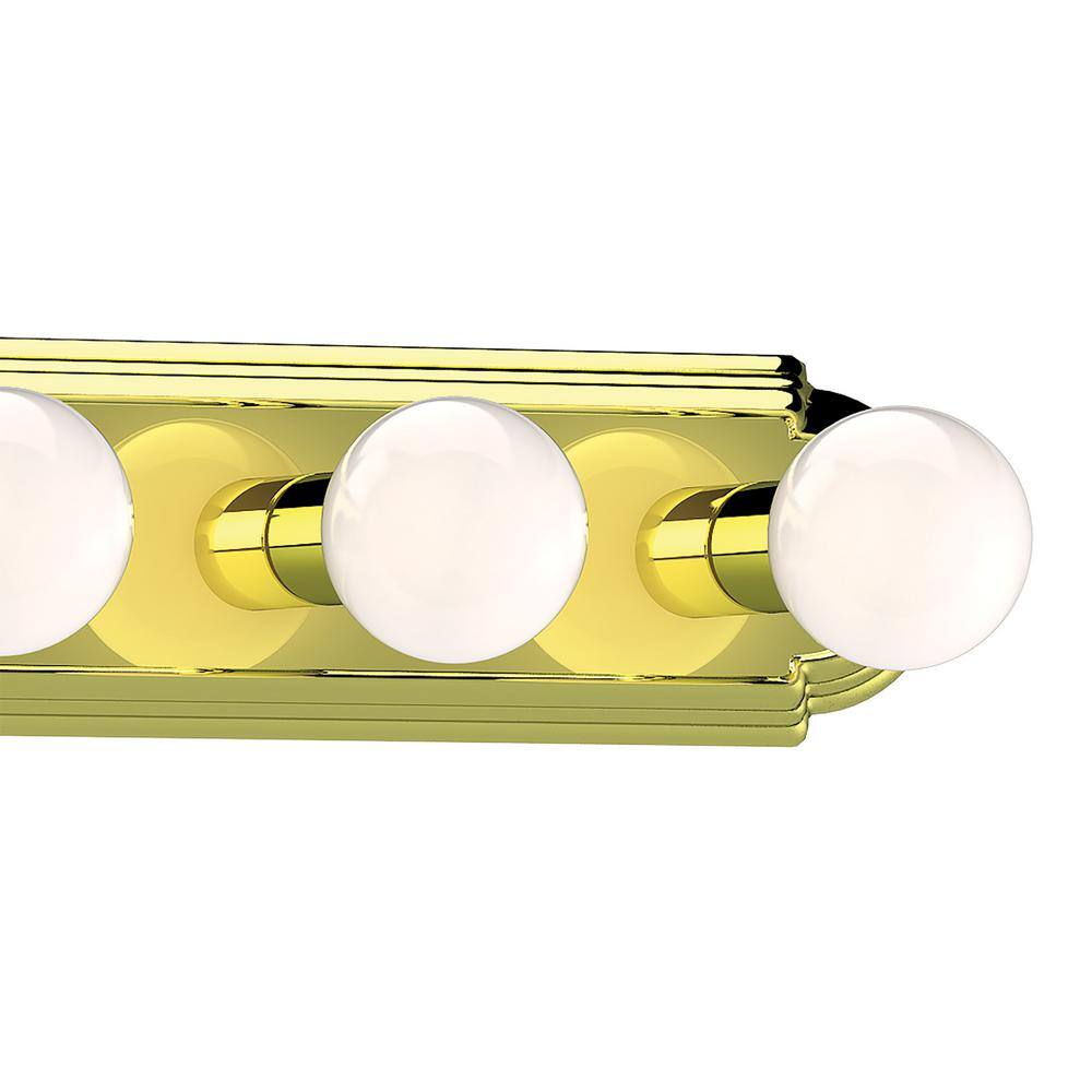Polished Brass 8-Light Dimmable Vanity Bath Bar