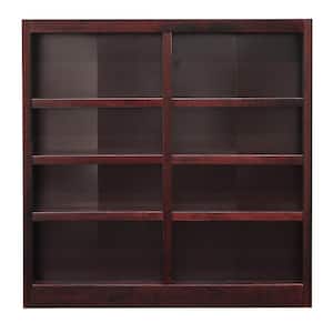 48 in. Cherry Wood 8-shelf Standard Bookcase with Adjustable Shelves
