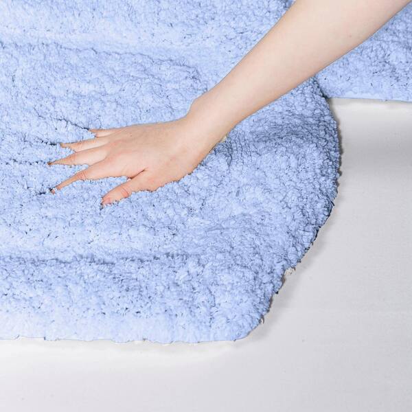 Blue Memory Foam 3-Piece Bath Rugs Set