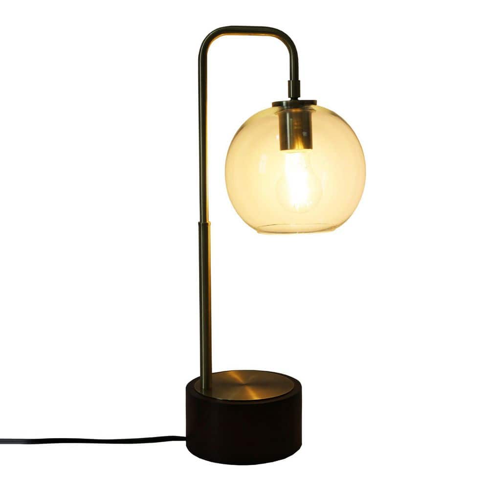21 in. H Simple Bronze Glass Globe Arched Table Lamp, Decorative Design European Glass Table Light, Easy Assembly price history on PriceWatchPro