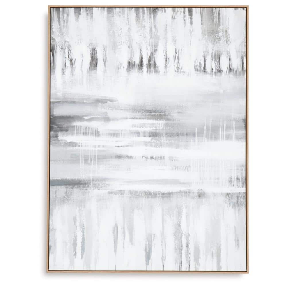 Estonbrook Gray and White Abstract Wall Art