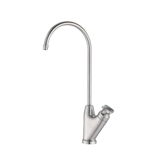 Magic Home No Handle Beverage Faucet Kitchen Lead-Free Water Filter in Brushed Nickel