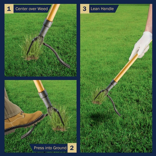 Stand Up Weed Remover Tool With Long Handle,Weed Picker Tool For Garden Manual Weed Puller Tool Root Starter Without Bending Pulling, Kneeling (Garden Weed Picker Tool With Handle