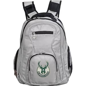 NBA Milwaukee Bucks 19 in. Gray Laptop Backpack