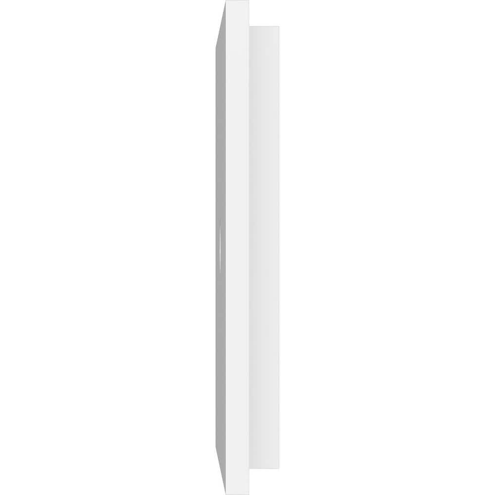 16" White PVC Rectangle Contemporary Ceiling Medallion